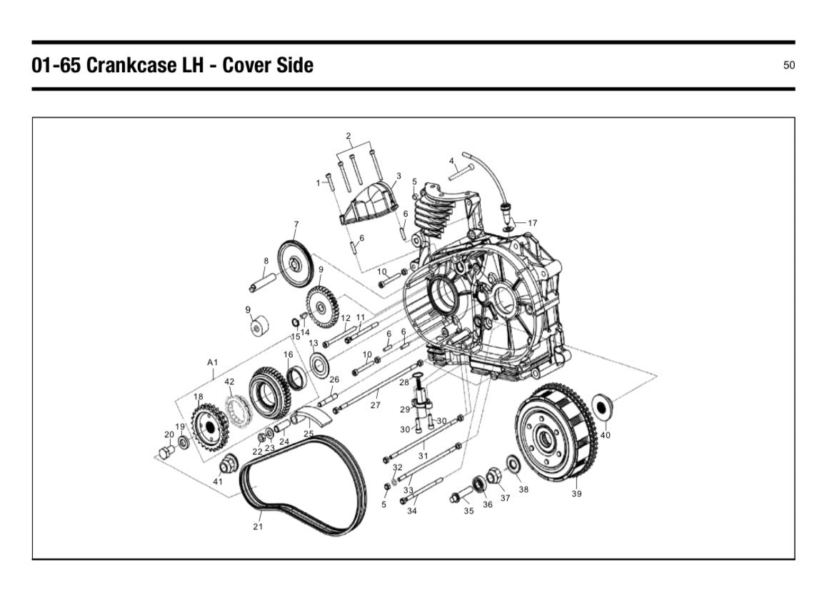 Crankcase LH (Kiri) - Cover Side (Sisi Tutup)