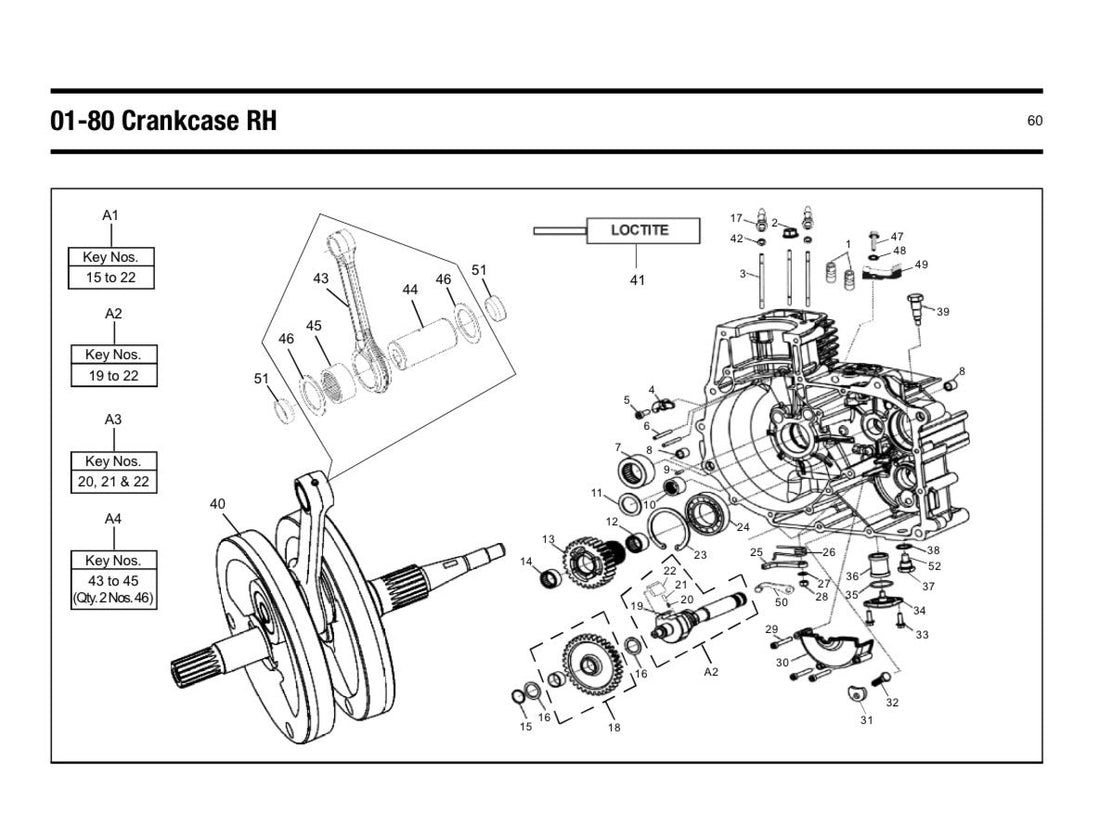 Crankcase RH (Kanan)