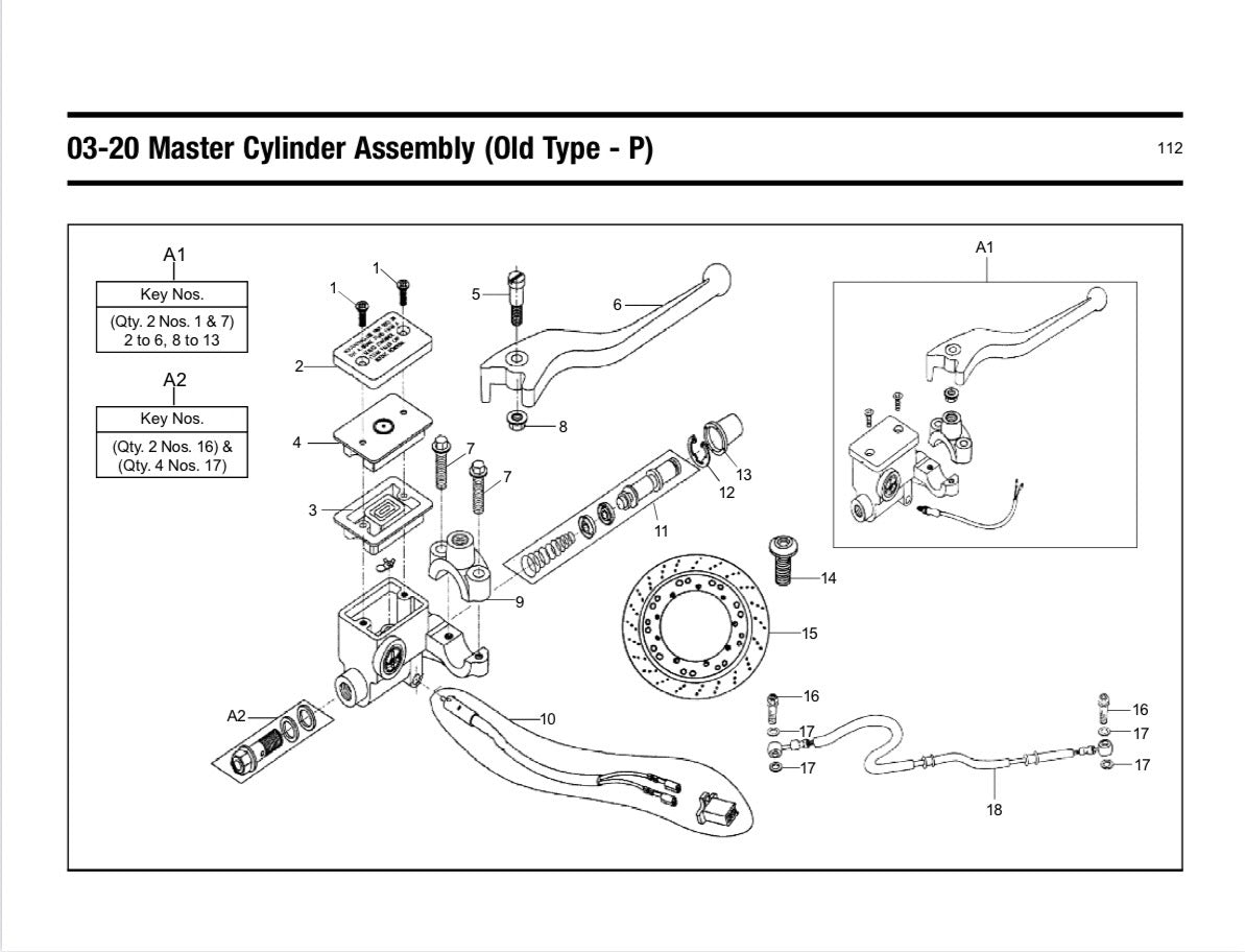 Master Rem Depan Tipe Pricol (Kaliper 2 Pin)