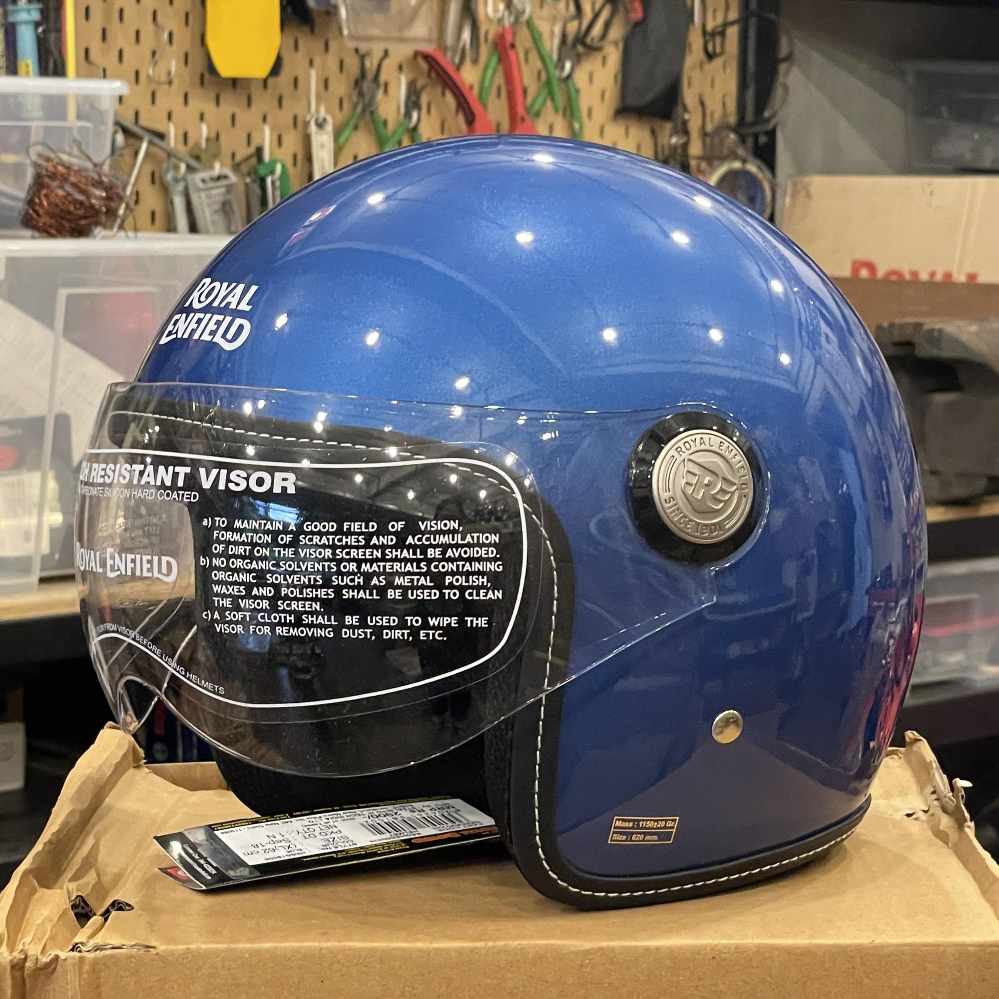Helm Biru Royal Enfield ASLI - RRGHEI000036 HESS18008