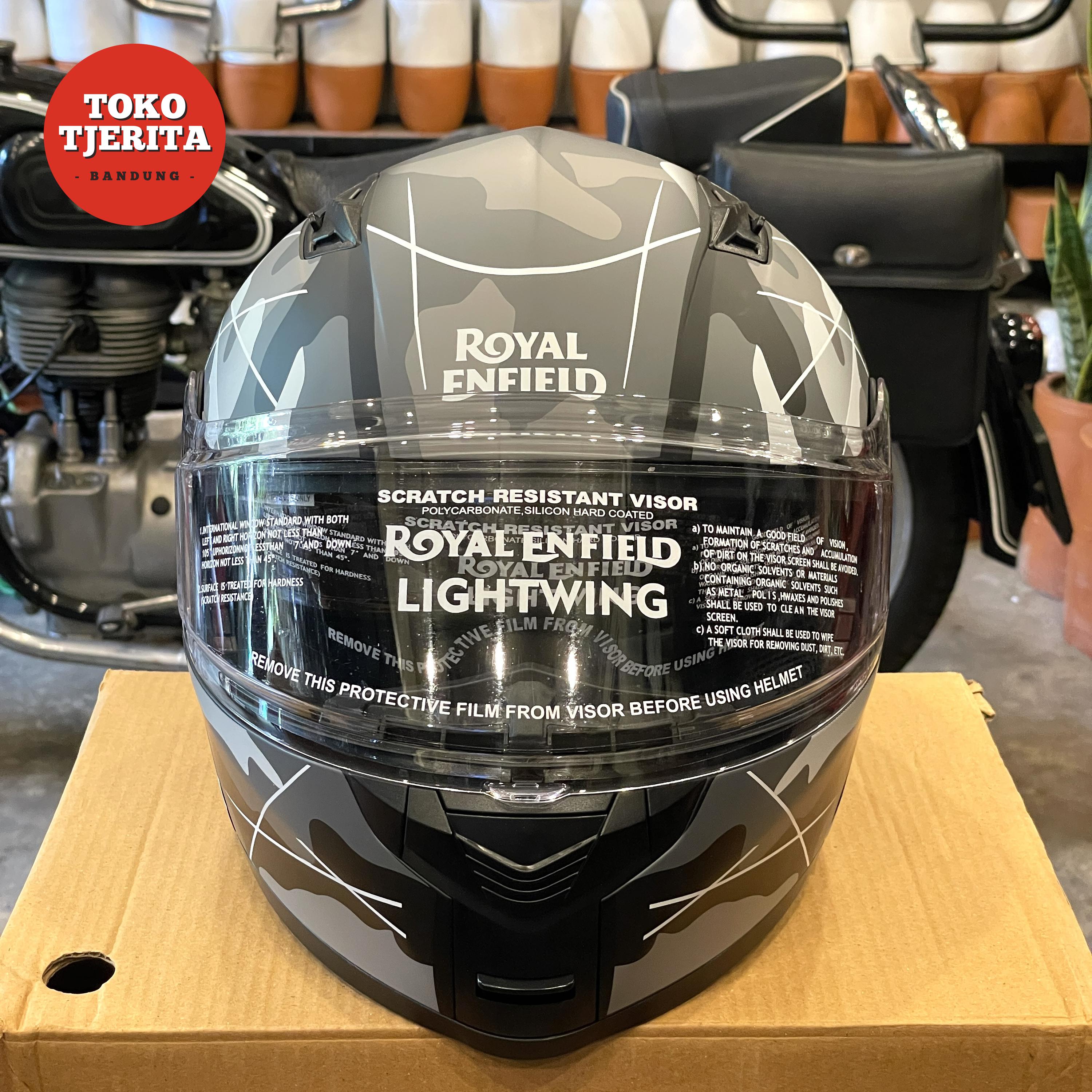 Helm Full Face Modular Abu-abu XL RRGHEP000595 - Royal Enfield ASLI