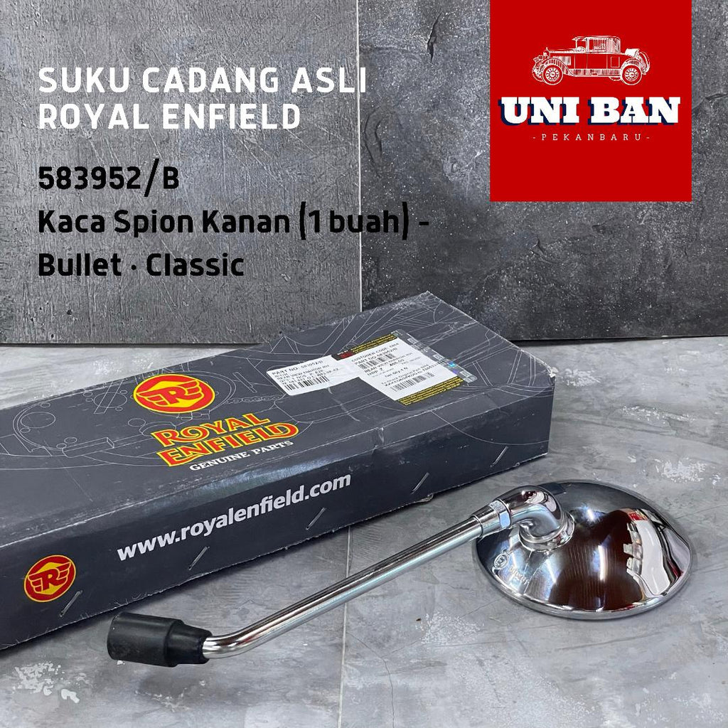 Spion Chrome (1 Buah) Classic Bullet 583952 (Kanan) atau 583953 (Kiri) - Royal Enfield ASLI