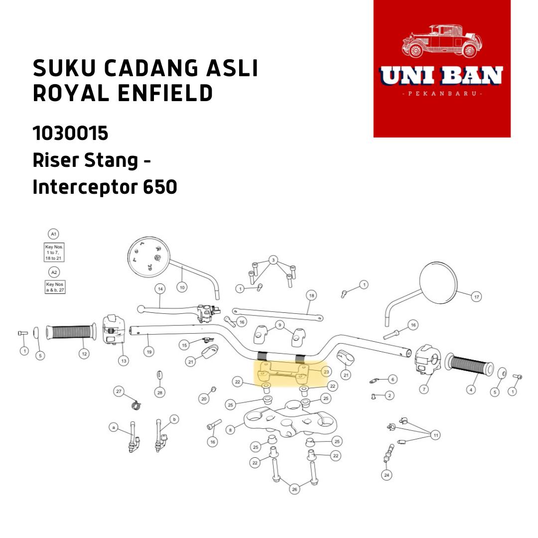 Riser Stang Interceptor 650 1030015 - Royal Enfield ASLI
