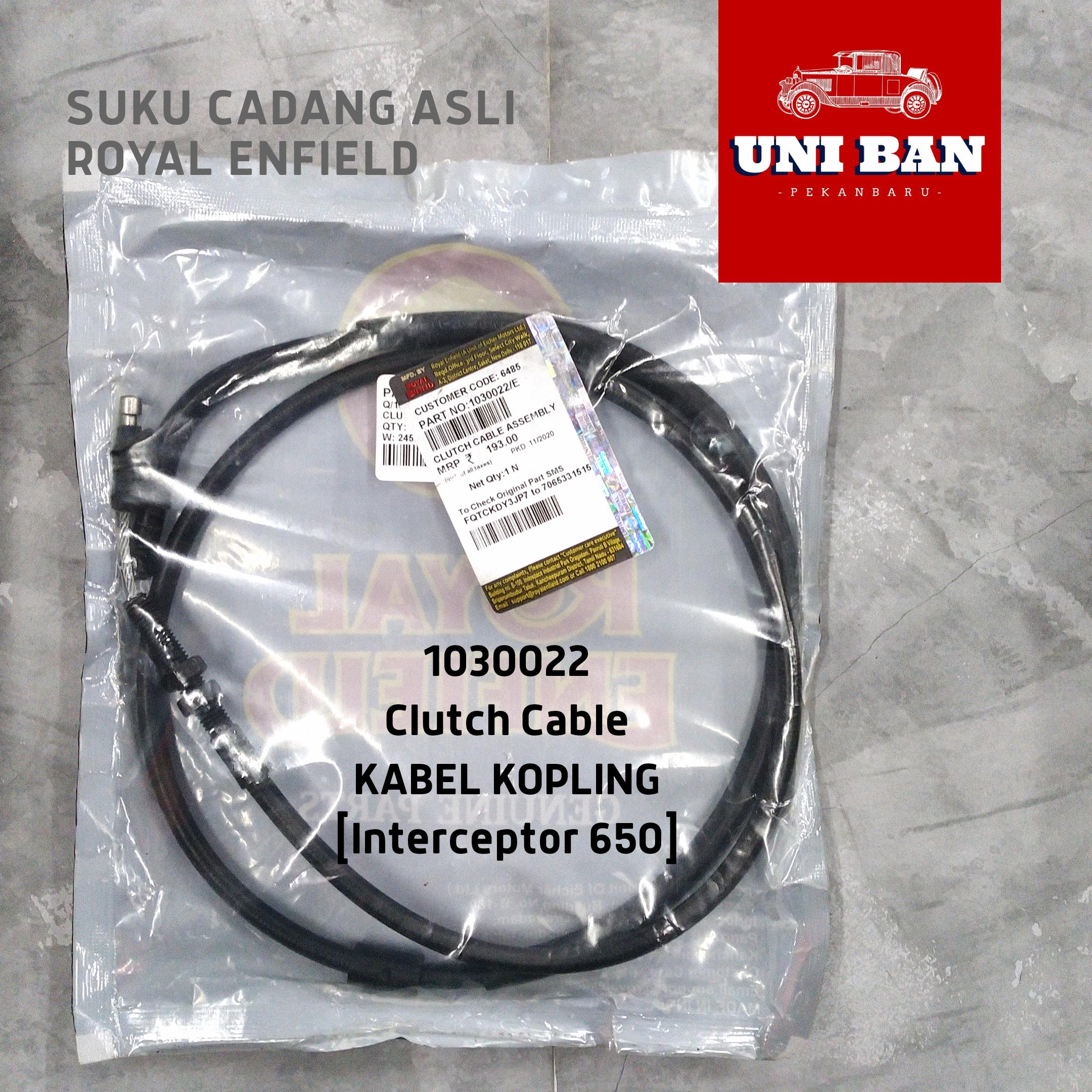Kabel Kopling / Clutch Cable Interceptor 650 (sampai 2022) 1030022 - Royal Enfield (ASLI)