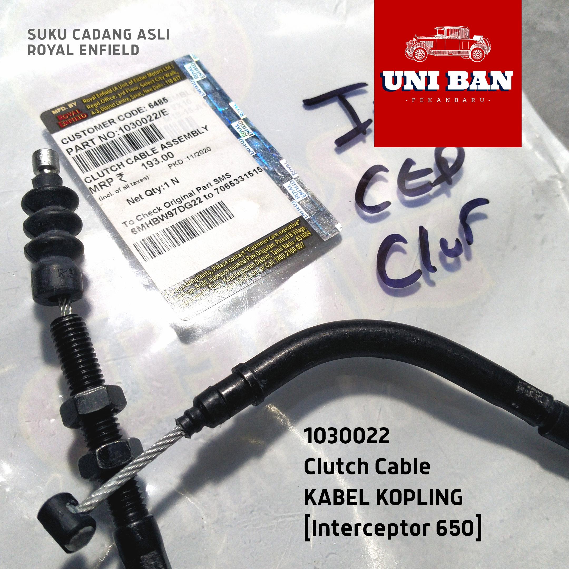 Kabel Kopling / Clutch Cable Interceptor 650 (sampai 2022) 1030022 - Royal Enfield (ASLI)