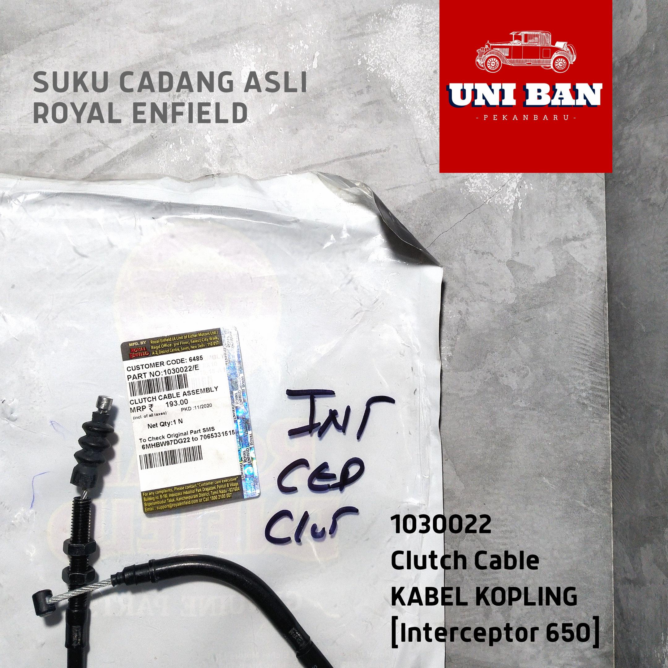 Kabel Kopling / Clutch Cable Interceptor 650 (sampai 2022) 1030022 - Royal Enfield (ASLI)