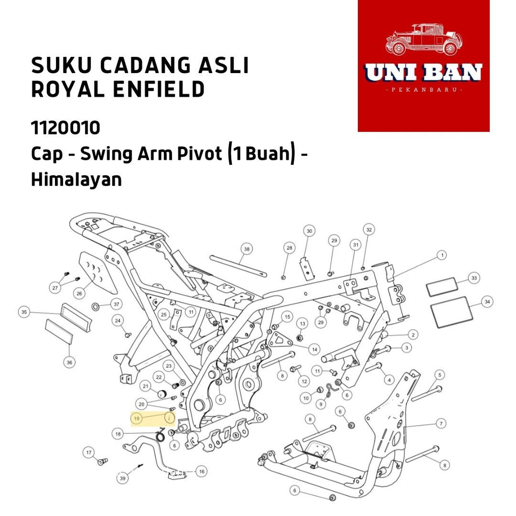 Tutup As Lengan Ayun Himalayan 1120010 - Royal Enfield ASLI