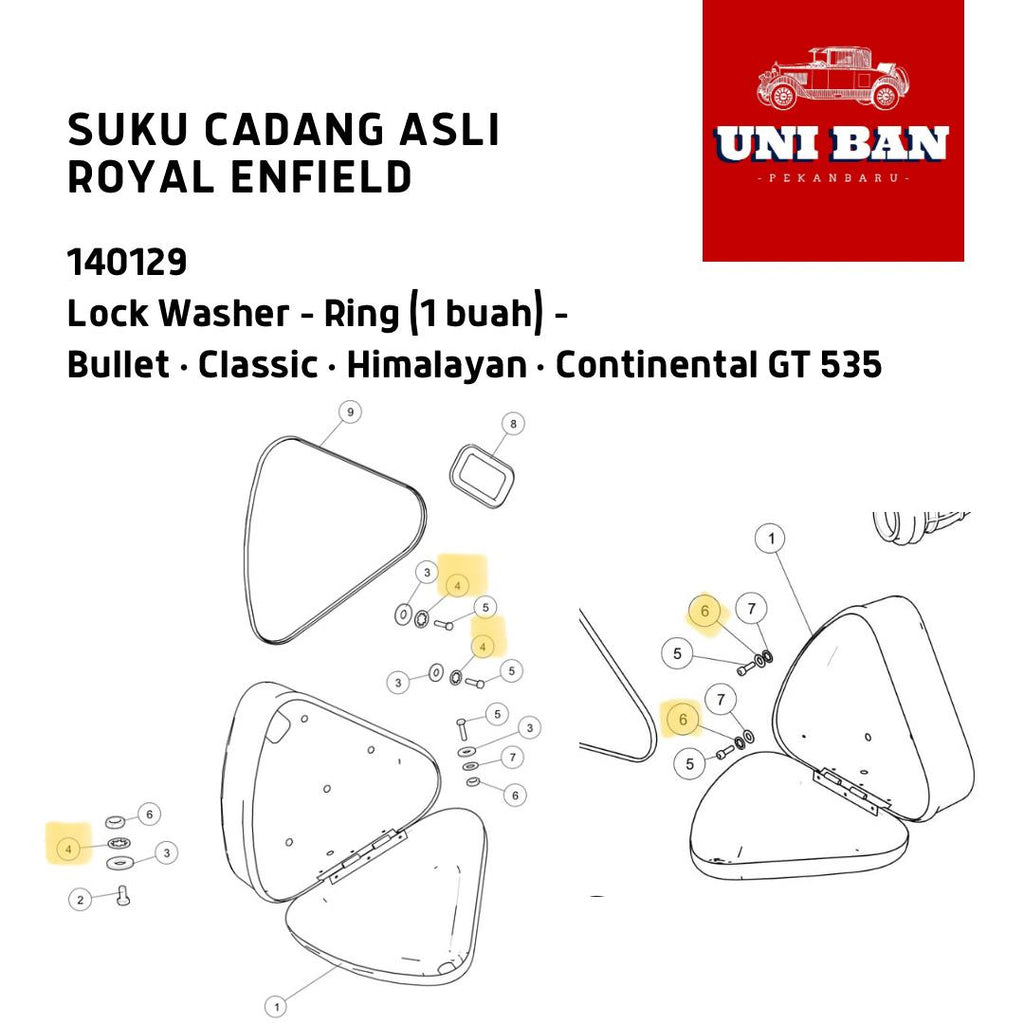 Ring Lock Washer Bullet Classic Himalayan 140129 - Royal Enfield ASLI