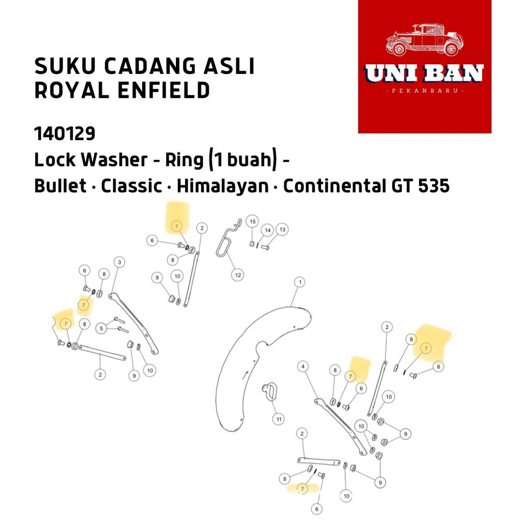 Ring Lock Washer Bullet Classic Himalayan 140129 - Royal Enfield ASLI