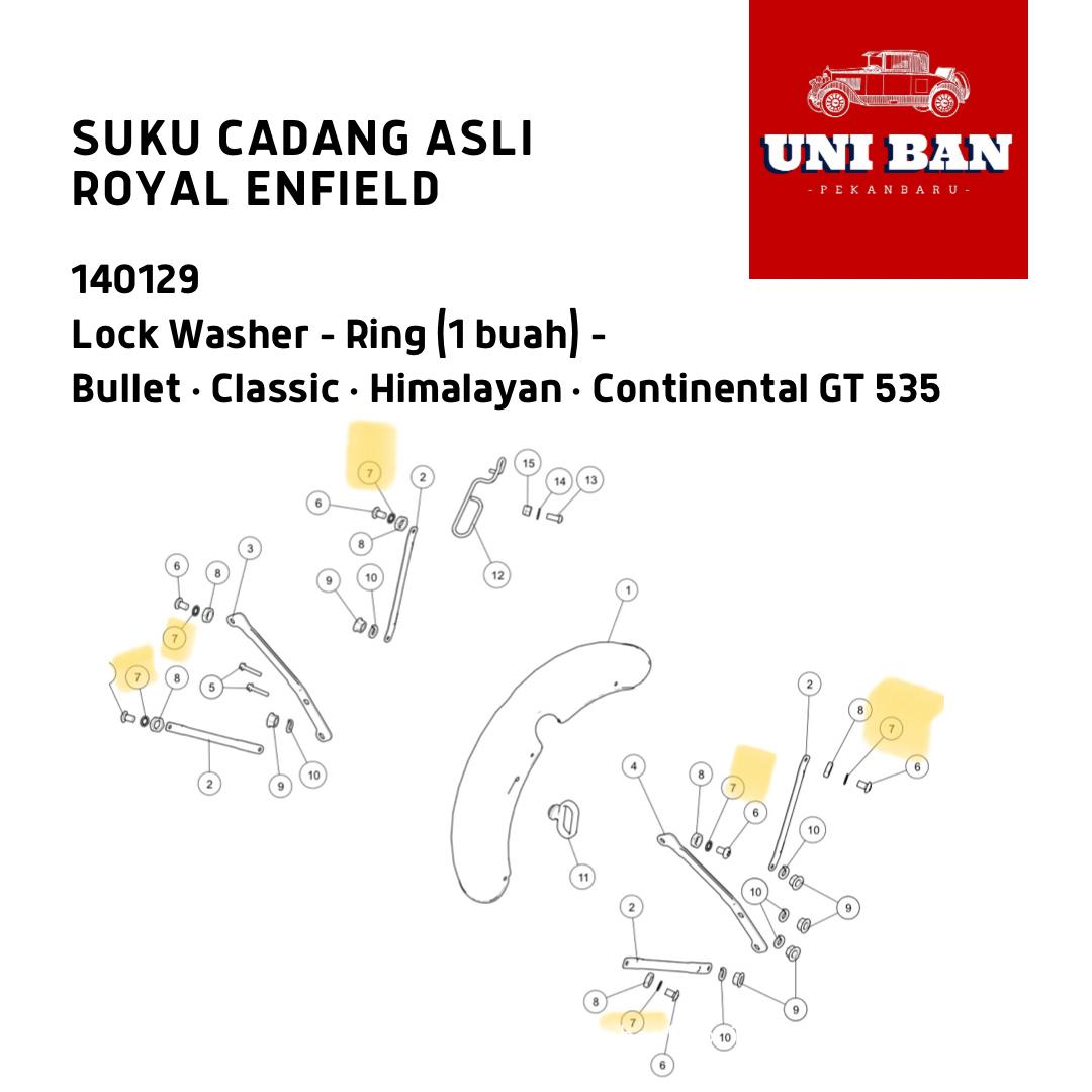 Ring Lock Washer Bullet Classic Himalayan 140129 - Royal Enfield ASLI