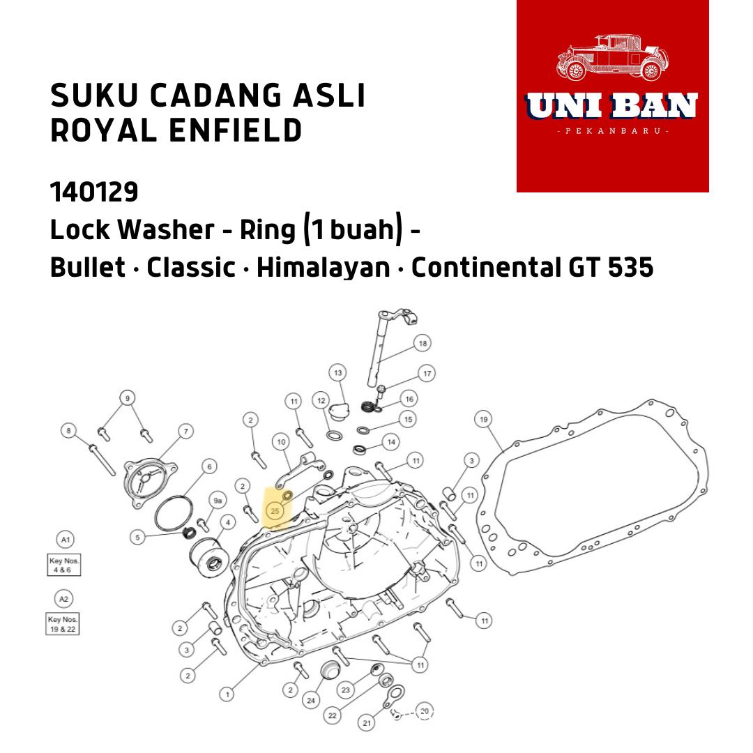 Ring Lock Washer Bullet Classic Himalayan 140129 - Royal Enfield ASLI