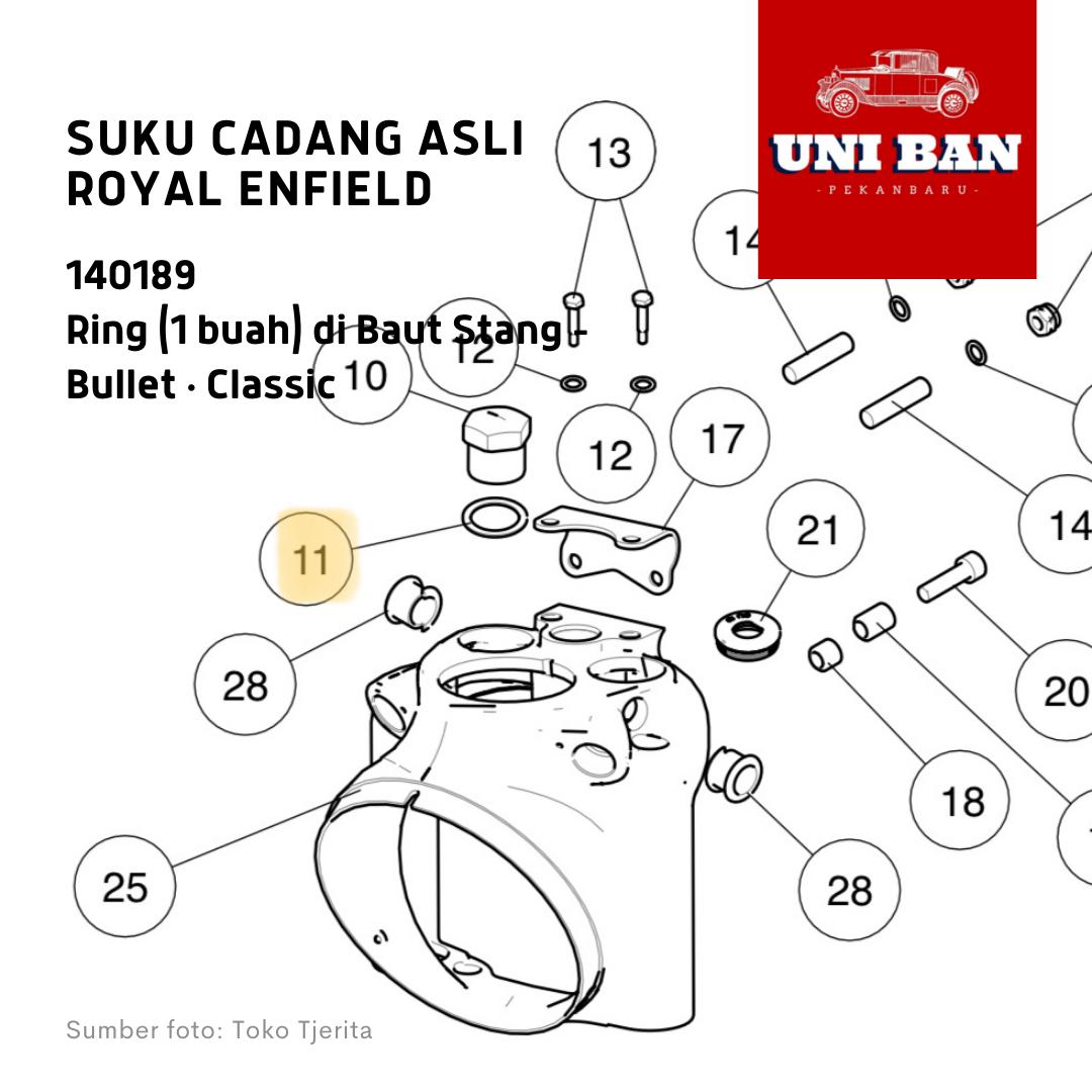 Ring Batang Stir Classic Bullet 140189 - Royal Enfield ASLI