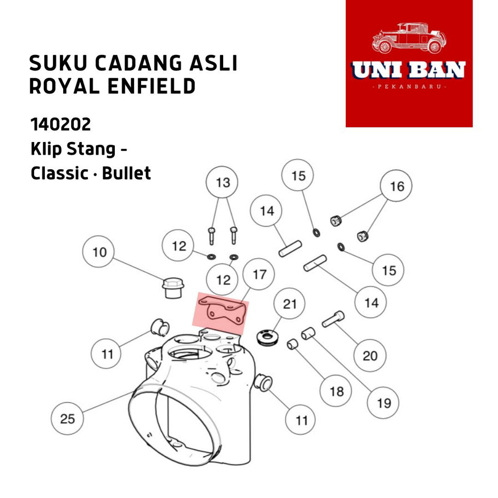 Klip Stang Bullet Classic 140202 - Royal Enfield ASLI