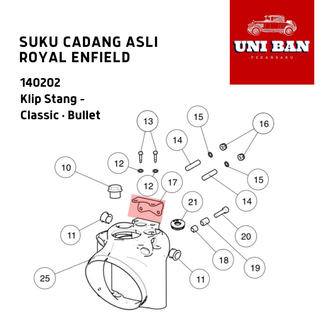 Klip Stang Bullet Classic 140202 - Royal Enfield ASLI