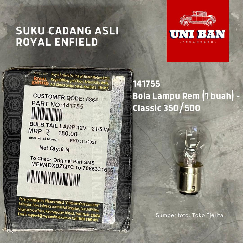 Bola Lampu Rem Classic 141755 - Royal Enfield ASLI
