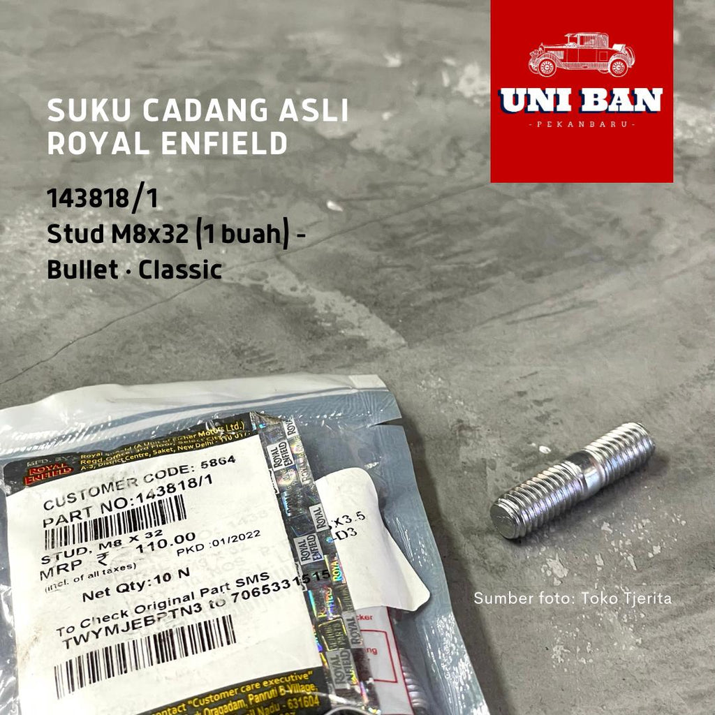 Stud Klip Stang (1 Buah) Bullet Classic 143818 - Royal Enfield ASLI