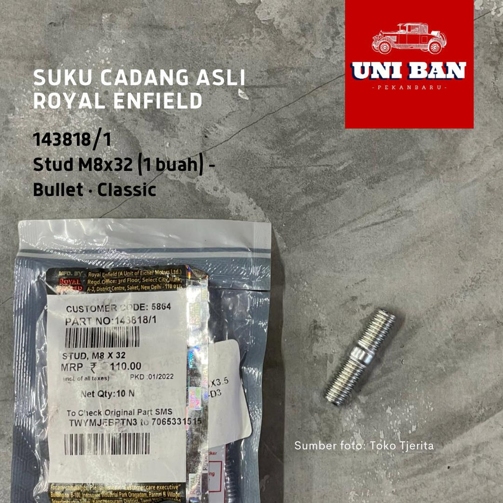 Stud Klip Stang (1 Buah) Bullet Classic 143818 - Royal Enfield ASLI