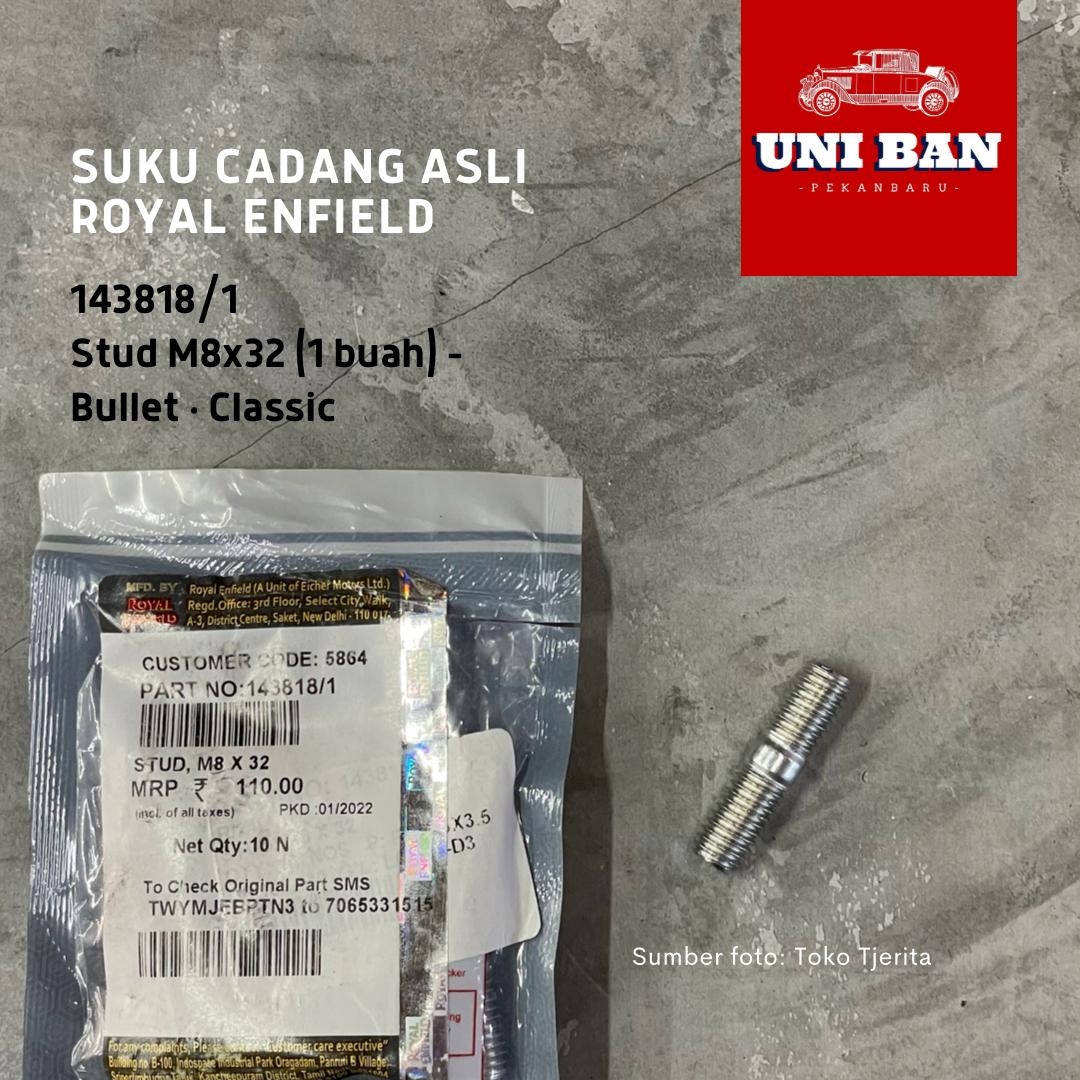 Stud Klip Stang (1 Buah) Bullet Classic 143818 - Royal Enfield ASLI