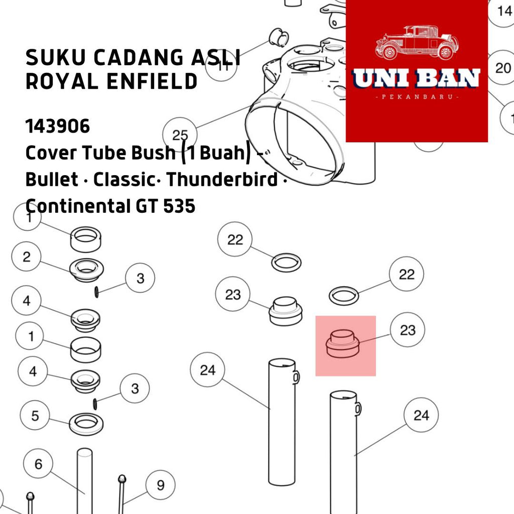 Karet Ganjal Shock Depan 143906 Cover Tube Classic Royal Enfield ASLI