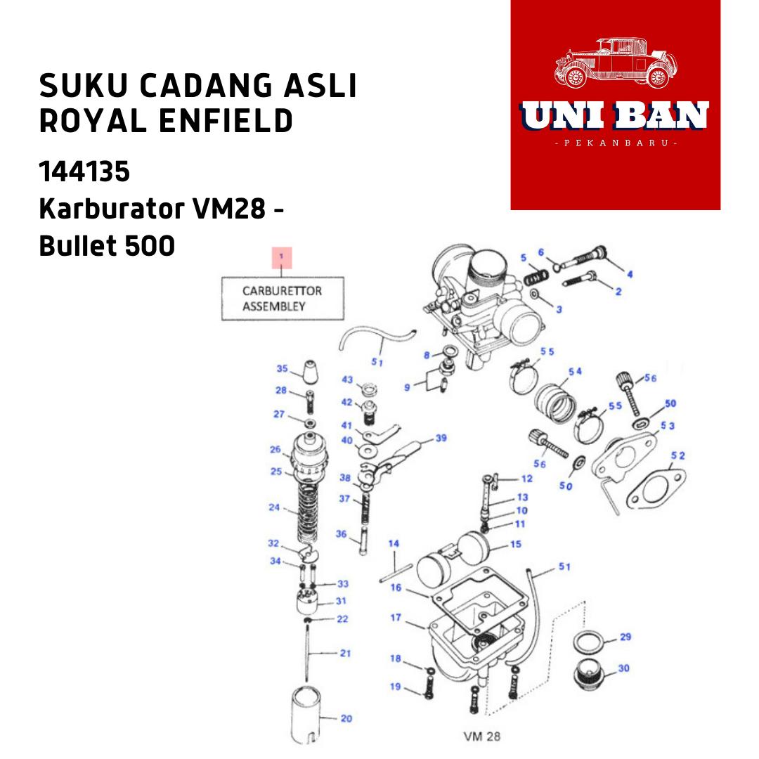 Karburator Bullet 500 144135 - Royal Enfield ASLI