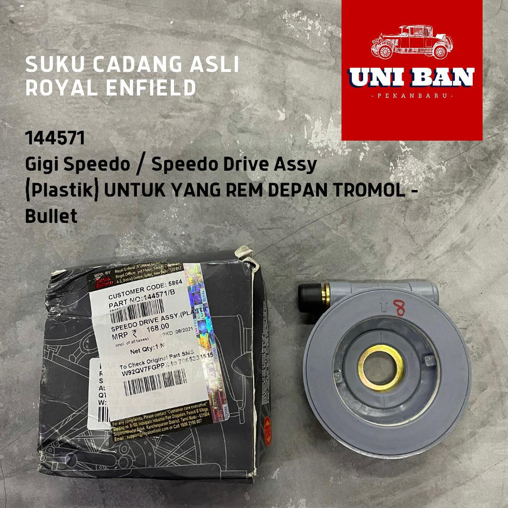 Gigi Speedo Drive Rem Depan Tromol 144571 Bullet - Royal Enfield ASLI