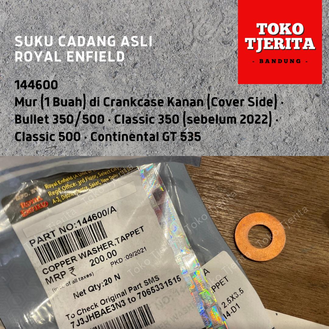 Ring (1 Buah) Crankcase Kanan Bullet Classic 144600 Royal Enfield ASLI