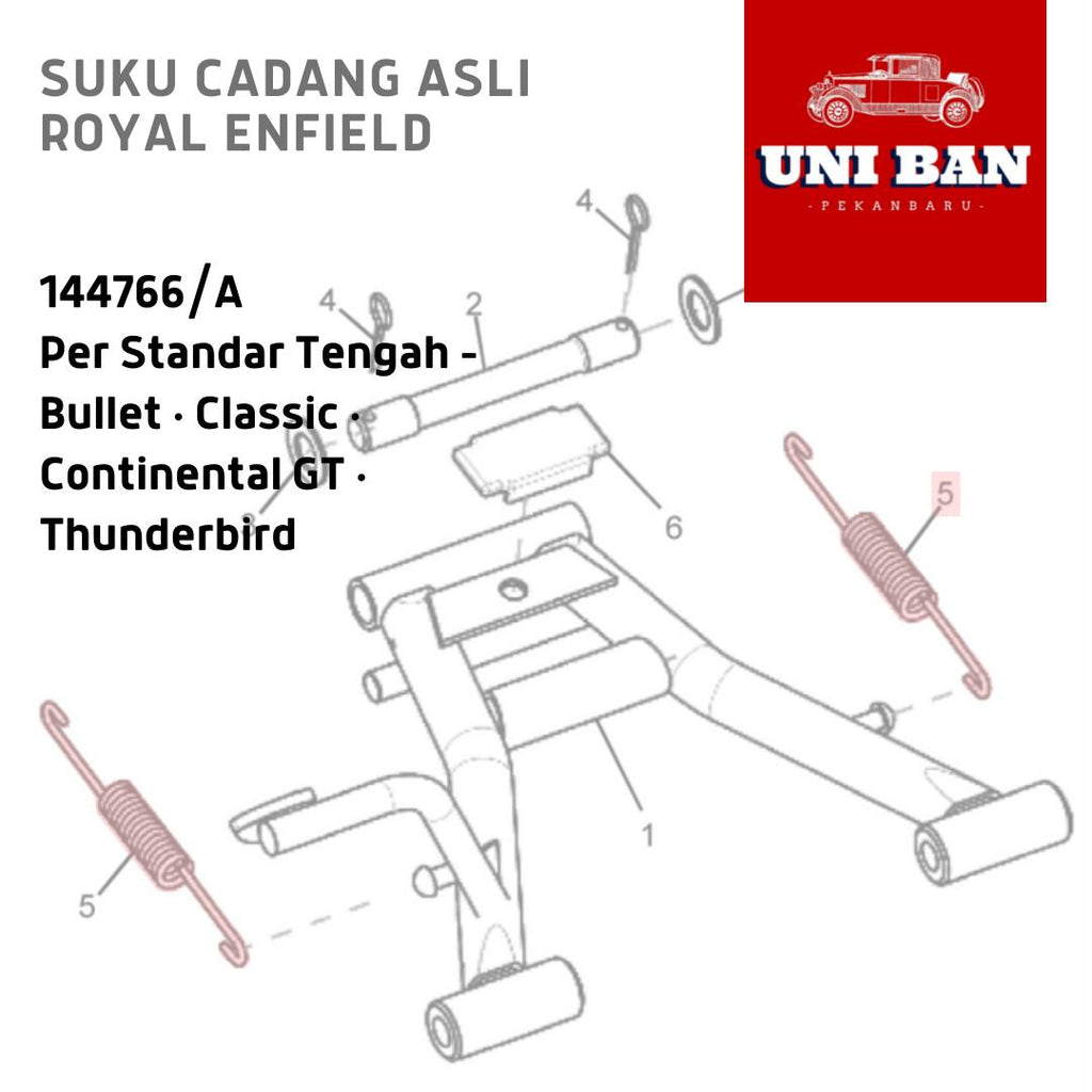 Per Standar Tengah 144766/A Bullet Classic - Royal Enfield ASLI