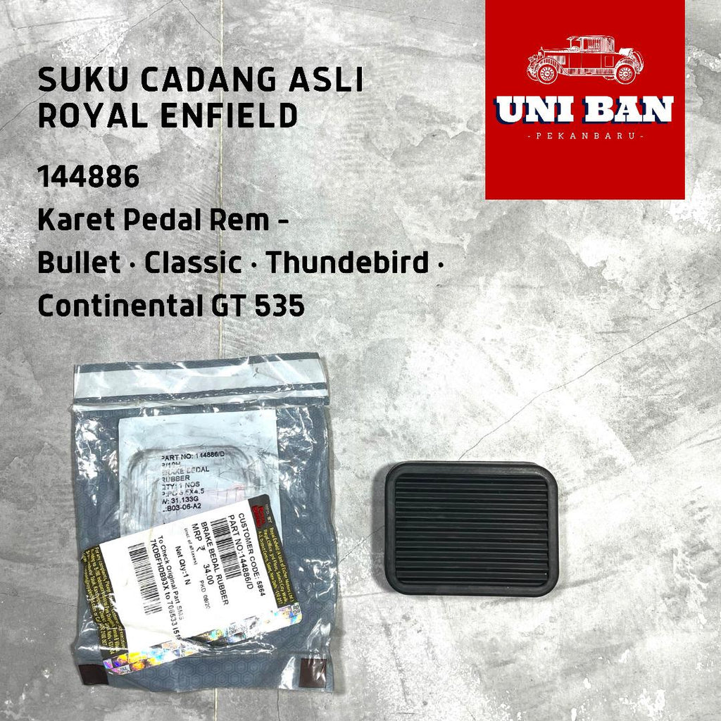Karet Pedal Rem 144886 Classic Bullet - Royal Enfield ASLI