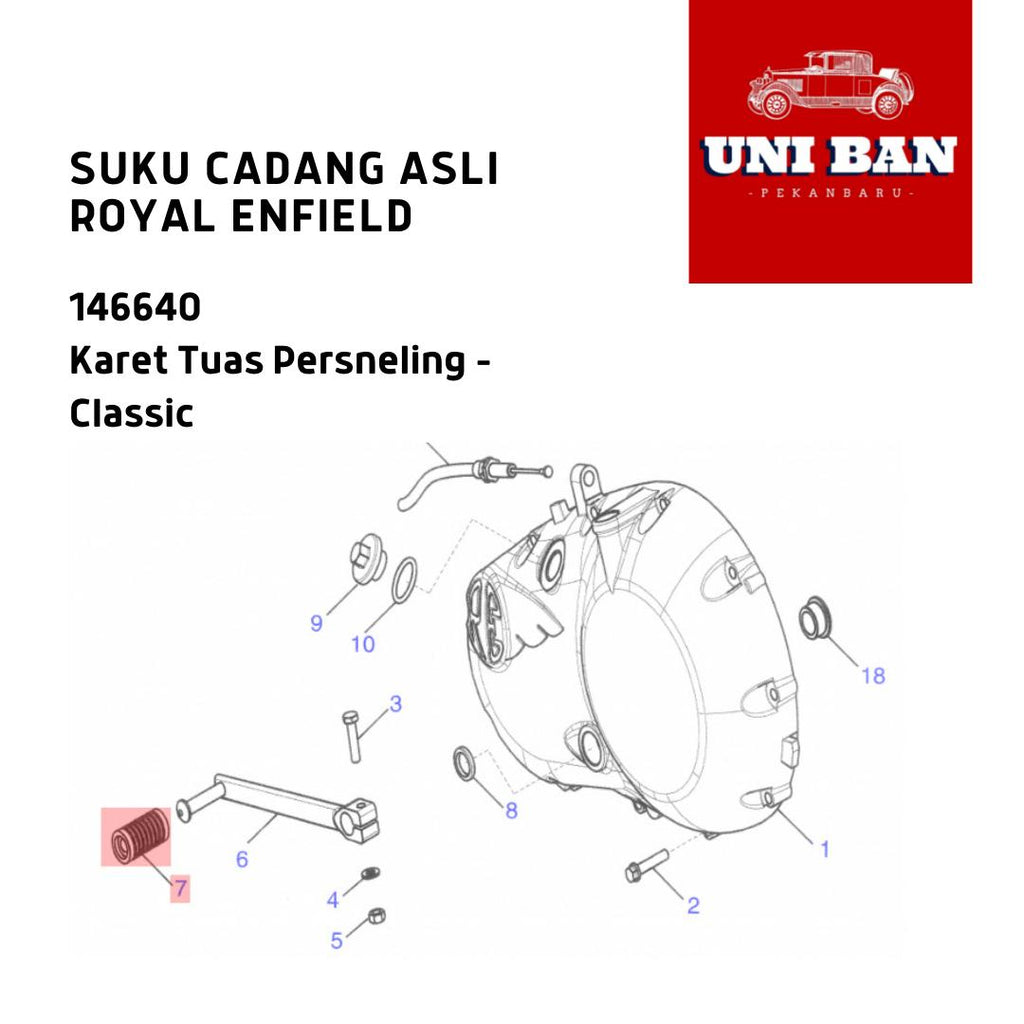 Karet Tuas Persneling Bullet Classic 146640 - Royal Enfield ASLI