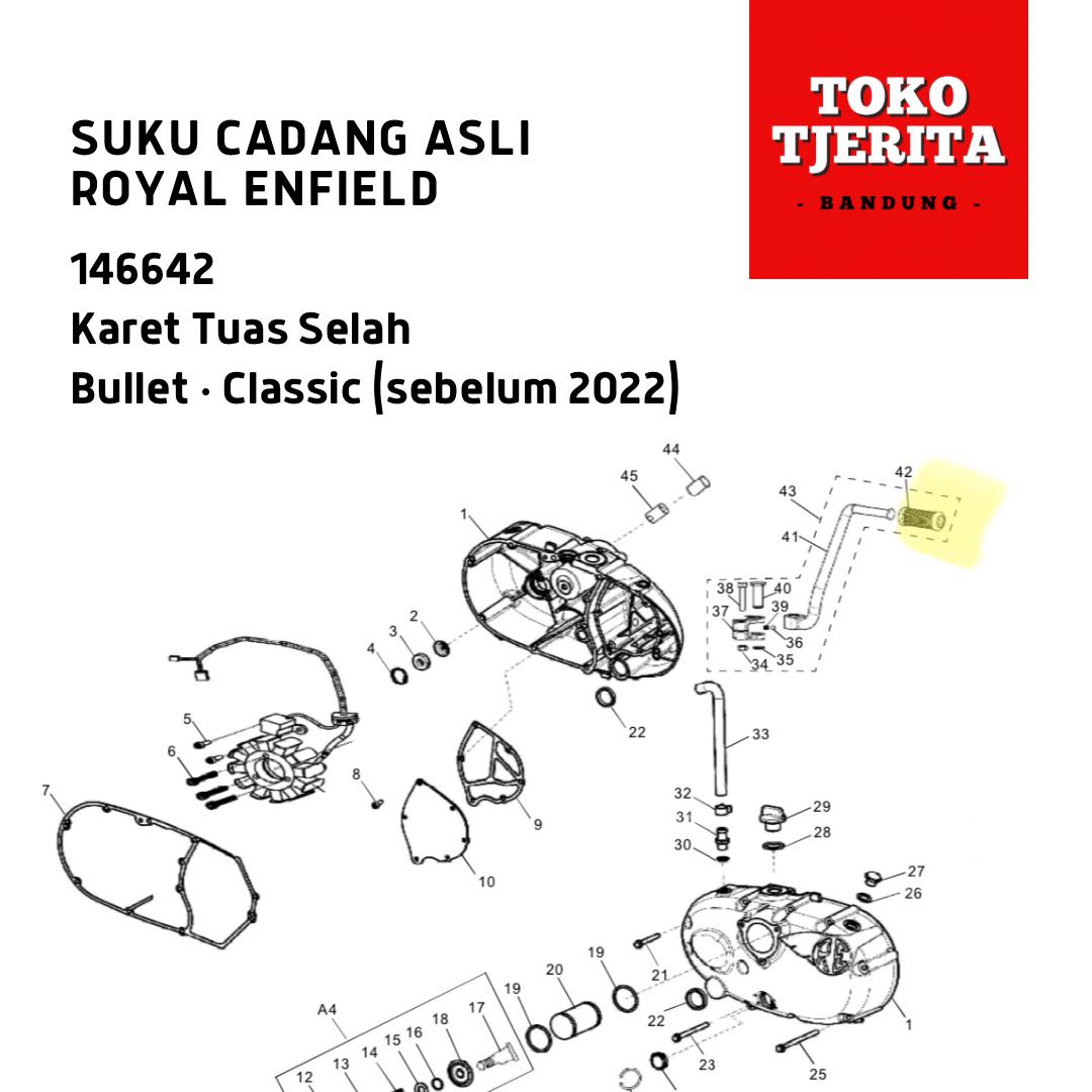 Karet Engkol Selah Bullet Classic 146642 - Royal Enfield ASLI