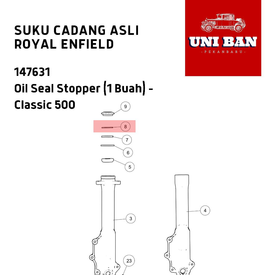 Stopper Seal Oli Classic (1 Buah) 147631 - Royal Enfield ASLI