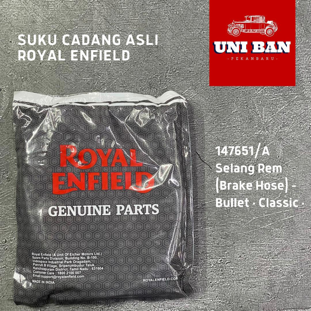 Selang Rem / Brake Hose 147651 Classic Bullet - Royal Enfield ASLI