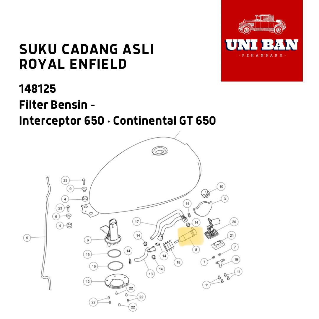 Fuel Filter Interceptor 650 148125 Filter Bensin - Royal Enfield ASLI