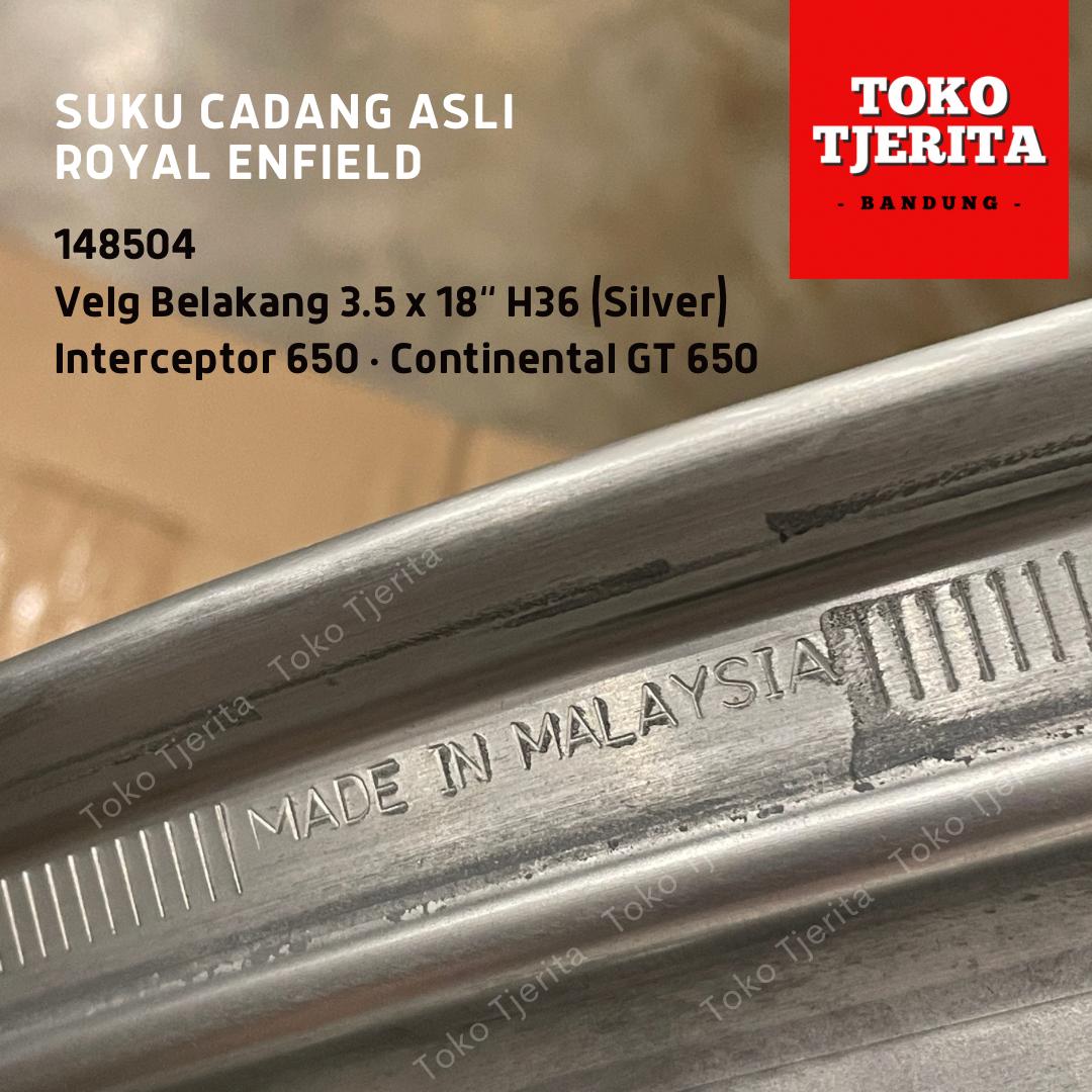 Velg Belakang Silver Interceptor 650 148504 - Royal Enfield ASLI