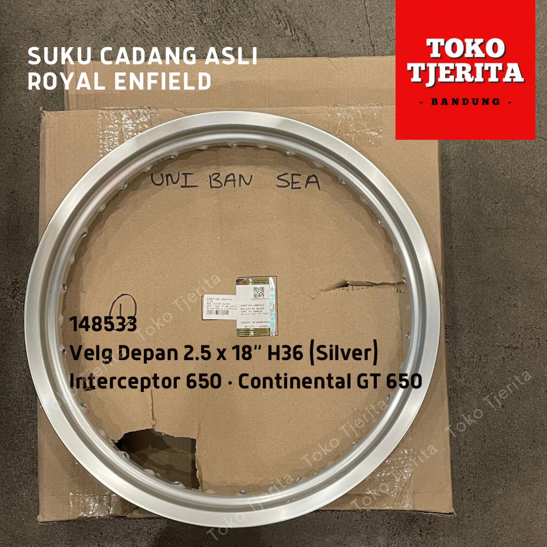 Velg Depan 2.5 x 18" Silver Interceptor 650 148533 Royal Enfield ASLI
