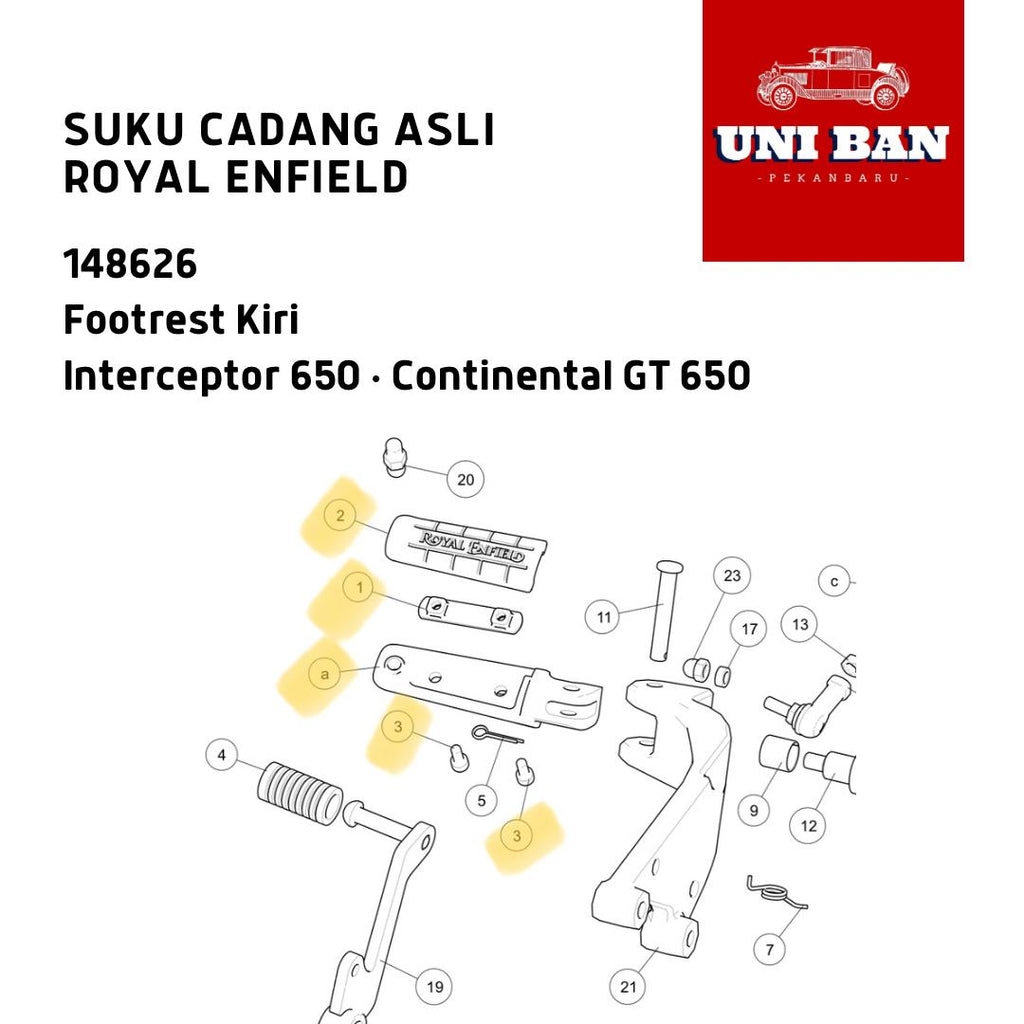 Footstep Kiri Interceptor 650 GT 650 148626 - Royal Enfield ASLI