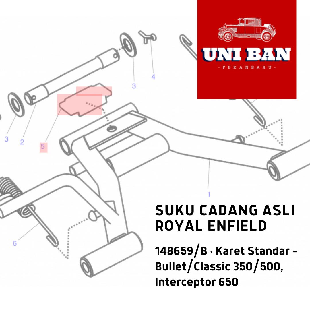 Karet Standar / Rubber Stop 148659/B - Royal Enfield ASLI
