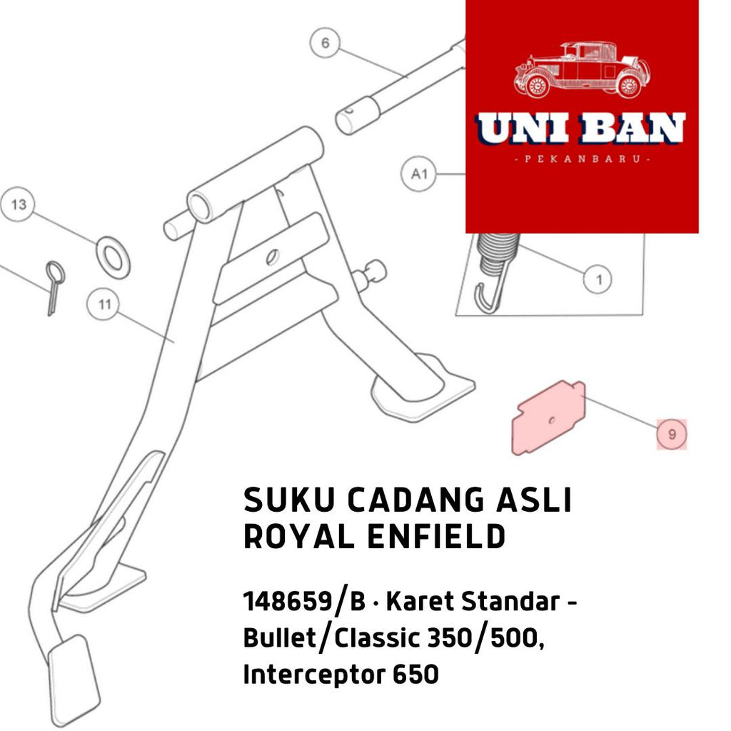 Karet Standar / Rubber Stop 148659/B - Royal Enfield ASLI