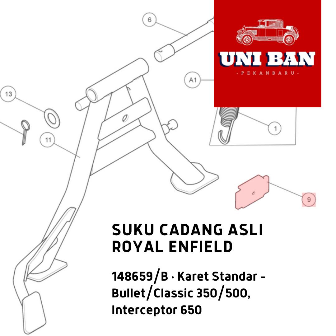 Karet Standar / Rubber Stop 148659/B - Royal Enfield ASLI