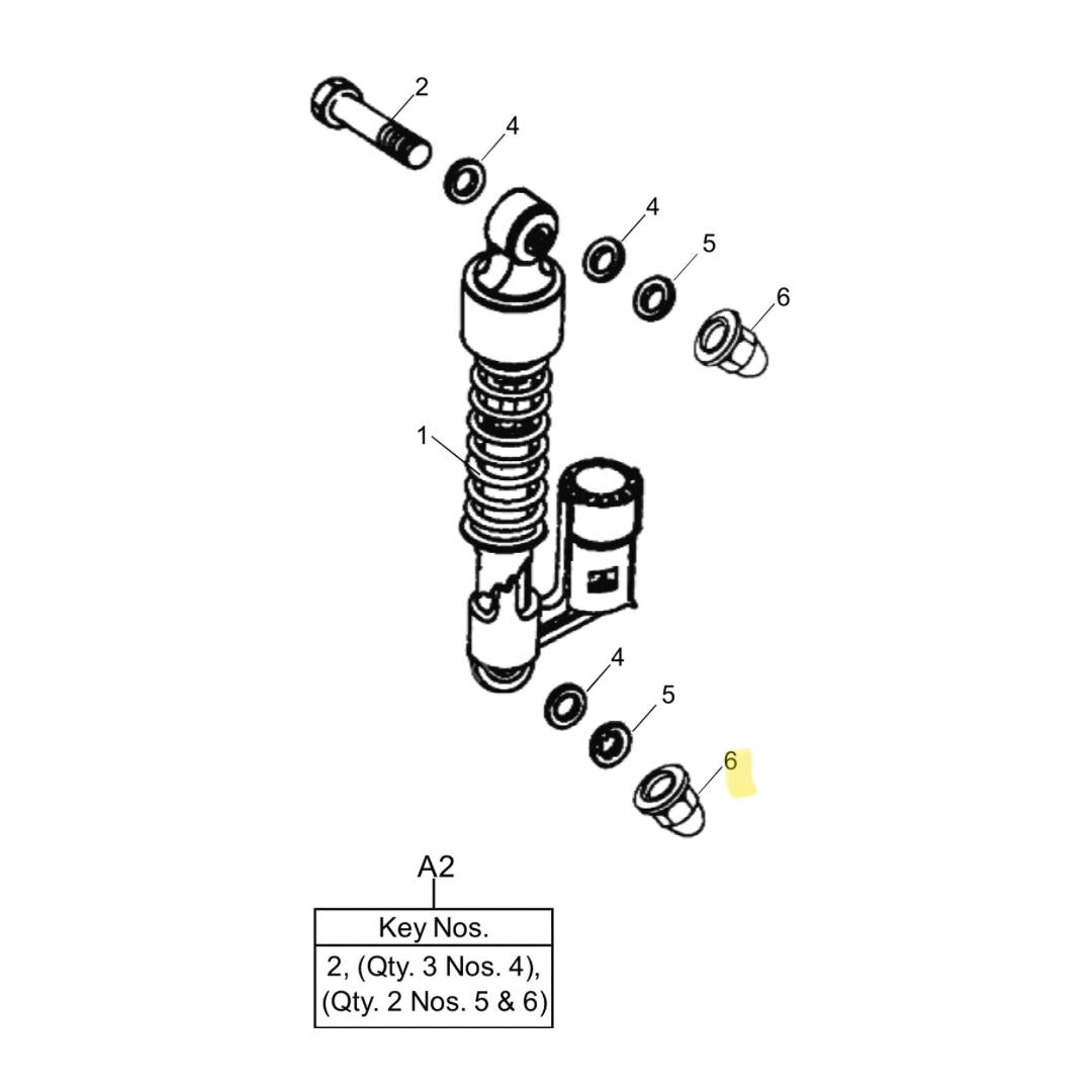 Mur (1 Buah) di Shock Belakang 170352 Classic 500 350 - Royal Enfield
