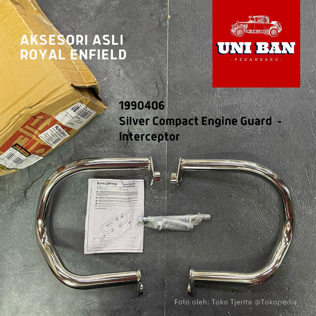 Silver Compact Engine Guard 1990406 Interceptor - Royal Enfield ASLI