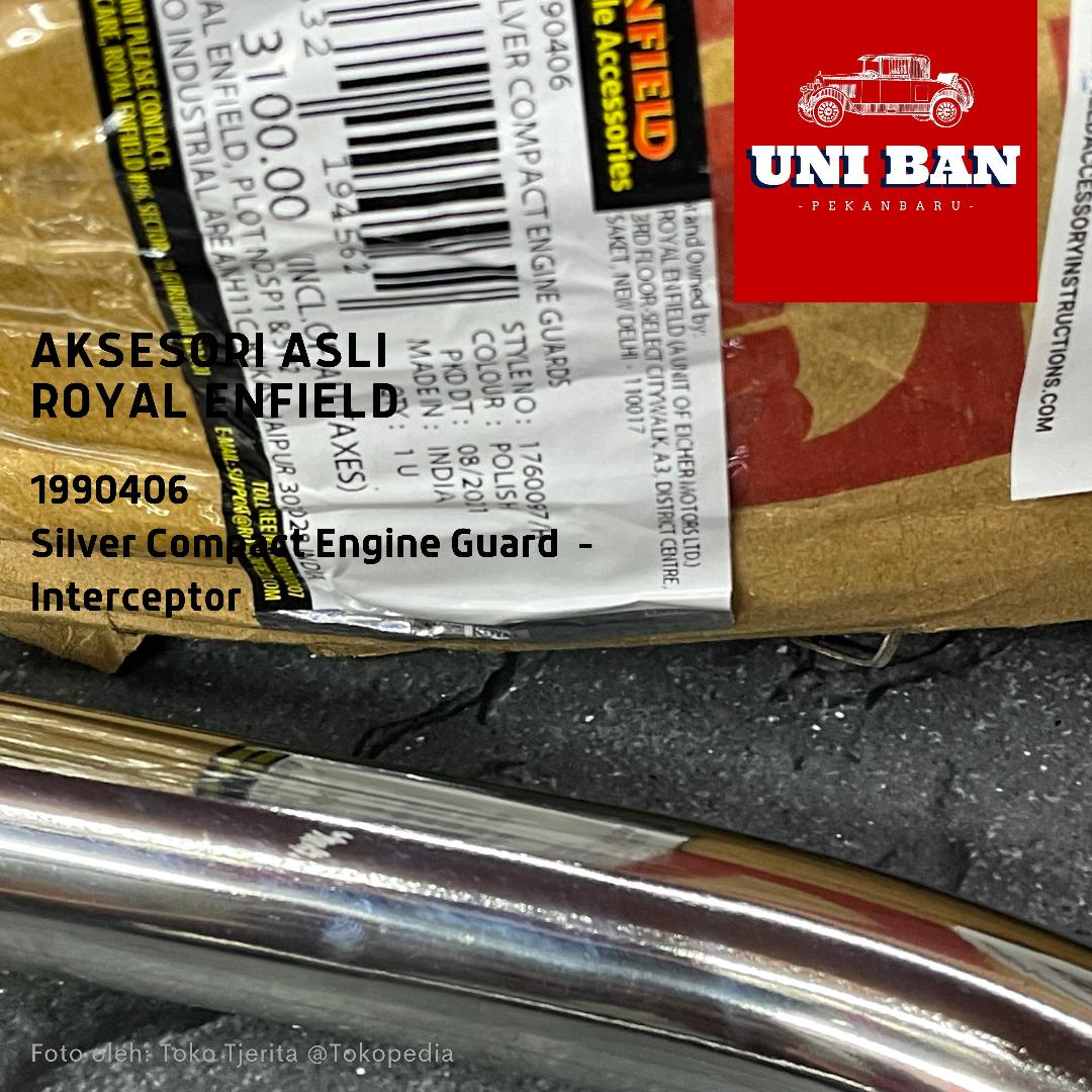 Silver Compact Engine Guard 1990406 Interceptor - Royal Enfield ASLI