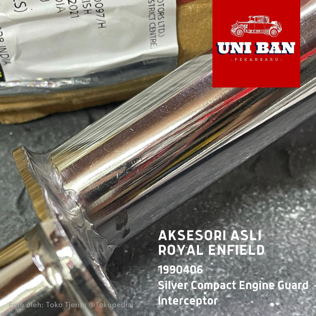 Silver Compact Engine Guard 1990406 Interceptor - Royal Enfield ASLI
