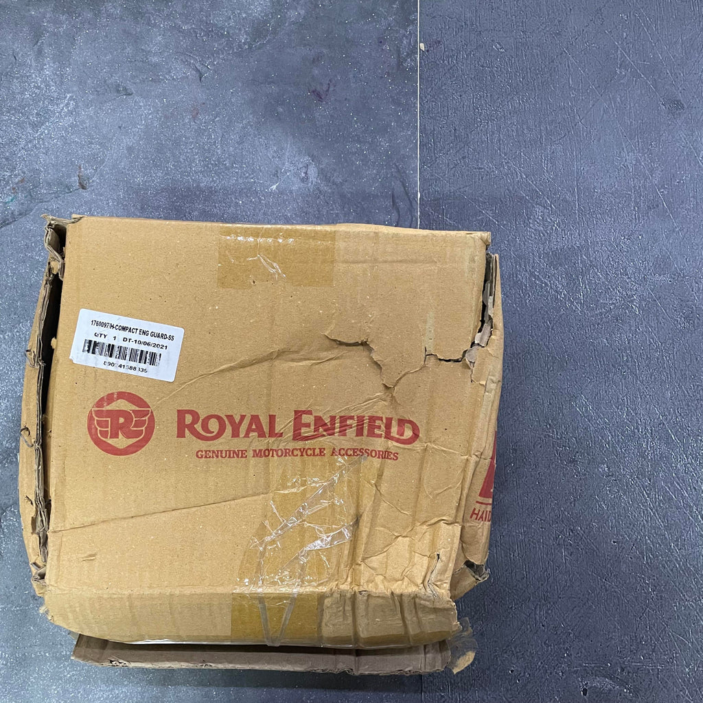 Silver Compact Engine Guard 1990406 Interceptor - Royal Enfield ASLI