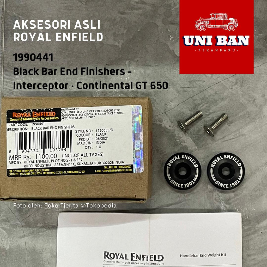 Black Bar End Finishers 1990441 Jalu Stang Interceptor Royal Enfield