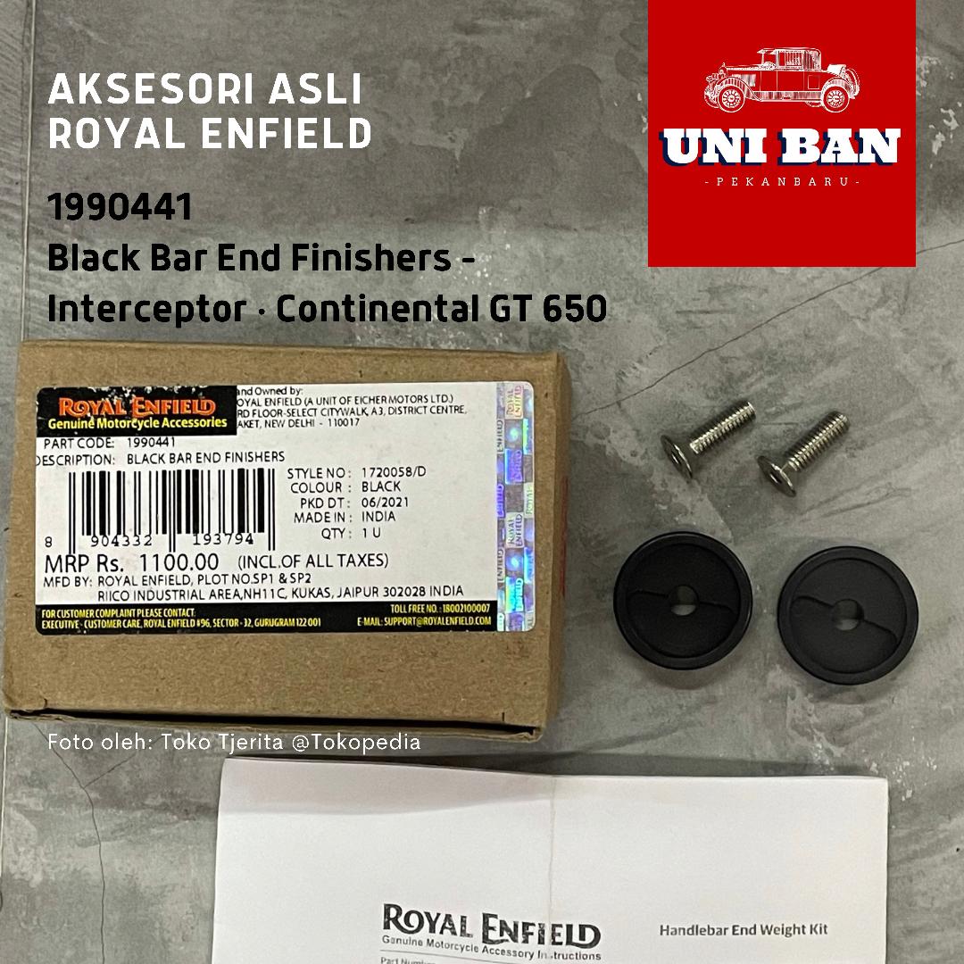 Black Bar End Finishers 1990441 Jalu Stang Interceptor Royal Enfield