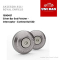 Silver Bar End Finisher 1990457 Jalu Stang Interceptor Royal Enfield