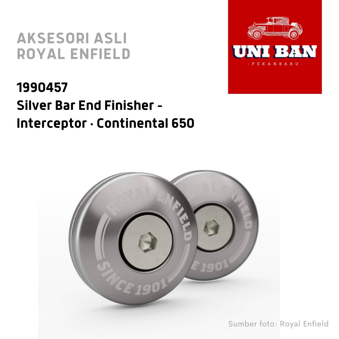 Silver Bar End Finisher 1990457 Jalu Stang Interceptor Royal Enfield
