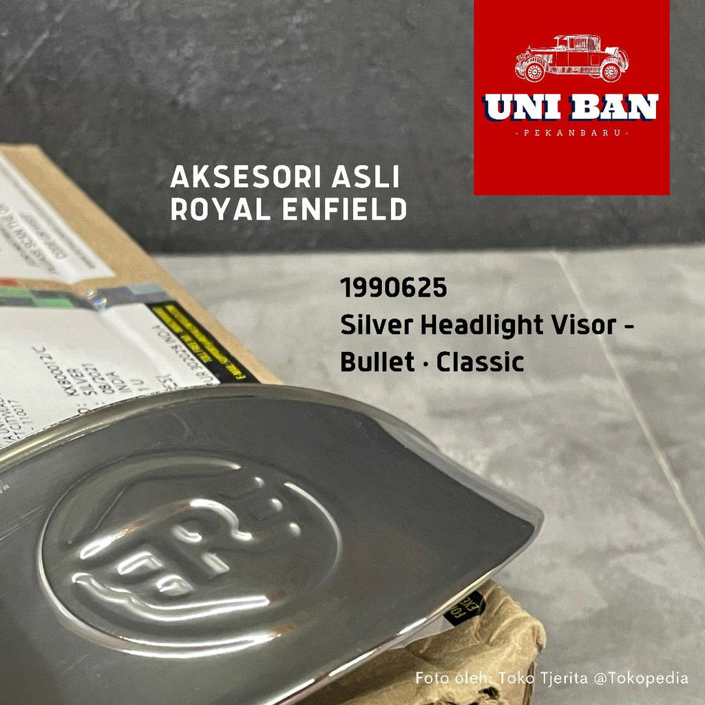 Silver Headlight Visor 1990625 Classic Bullet - Royal Enfield ASLI