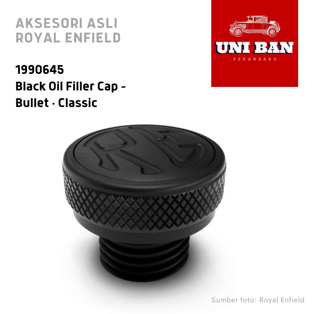 Black Oil Filler Cap 1990645 Classic Bullet - Royal Enfield ASLI